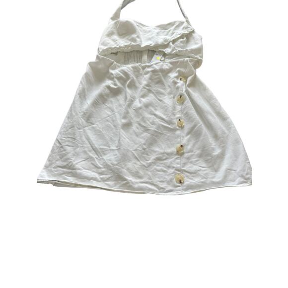 Anthropologie Mare Mare Dress Plus Ethereal White Halter Smocked Mini Size 1X - Picture 7 of 13